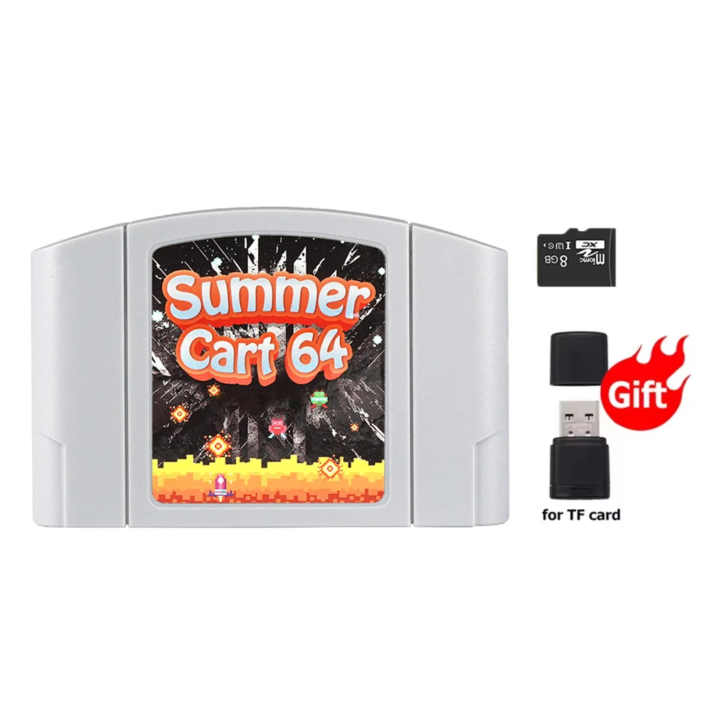 Retro SummerCart64 Game Card 700+ in 1 Game Cartridge for Nintendo 64 N64 Video Game Console Region Free With 8GB card
